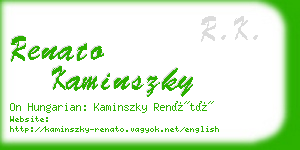 renato kaminszky business card